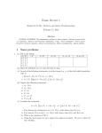 Exam Review 1 Spring 16, 21-241: Matrices and Linear Transformations