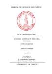SCHOOL OF DISTANCE EDUCATION B. Sc. MATHEMATICS MM5B06: ABSTRACT ALGEBRA STUDY NOTES
