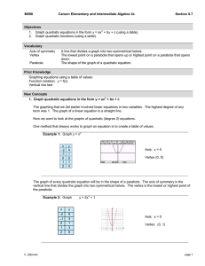 M098 Carson Elementary and Intermediate Algebra 3e Section 6.7 Objectives