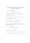 MATH 4512. Diﬀerential Equations with Applications. Problems and Solutions