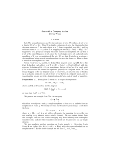 Sets with a Category Action Peter Webb 1. C-sets