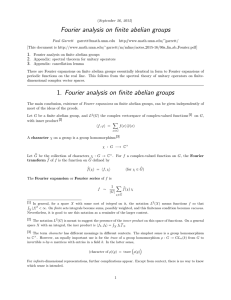 Fourier analysis on finite abelian groups