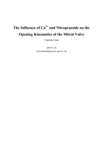 The Influence of Ca and Nitroprusside on the
