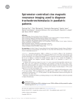 Spirometer-controlled cine magnetic resonance imaging used to diagnose tracheobronchomalacia in paediatric