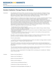 Hendee's Radiation Therapy Physics. 4th Edition Brochure