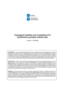 Topological dualities and completions for (distributive) partially ordered sets Luciano J. González