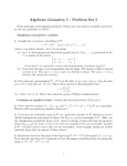 Algebraic Geometry I - Problem Set 5