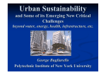 Urban Sustainability and Some of its Emerging New Critical Challenges