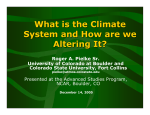 What is the Climate System and How are we Altering It?