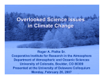 Overlooked Science Issues in Climate Change