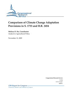 Comparison of Climate Change Adaptation CRS Report for Congress