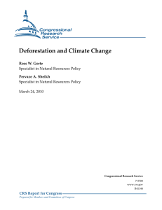 Deforestation and Climate Change CRS Report for Congress Ross W. Gorte