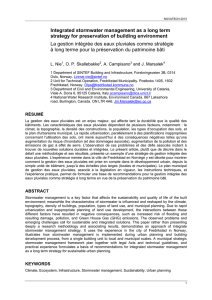 Integrated stormwater management as a long term