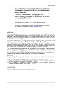 Connection between geological heterogeneity and area in Denmark