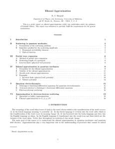 Eikonal Approximation K. V. Shajesh