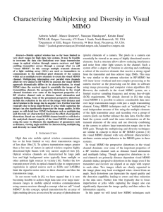 Characterizing Multiplexing and Diversity in Visual MIMO Ashwin Ashok , Marco Gruteser