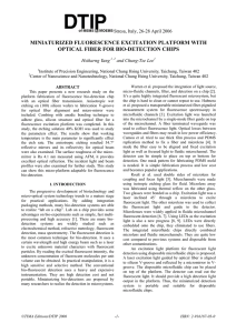 MINIATURIZED FLUORESCENCE EXCITATION PLATFORM WITH OPTICAL FIBER FOR BIO-DETECTION CHIPS