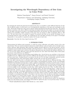 Investigating the Wavelength Dependency of Dot Gain in Color Print