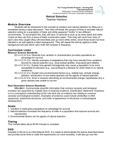 Natural Selection Teacher Handout Module Overview