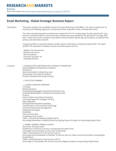 Email Marketing - Global Strategic Business Report Brochure