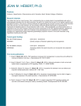 JEAN M. HÉBERT, Ph.D.  Positions: Research interests: