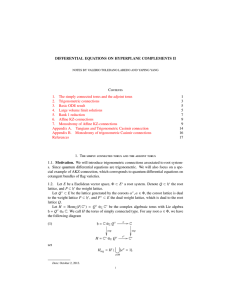 DIFFERENTIAL EQUATIONS ON HYPERPLANE COMPLEMENTS II Contents 1 3