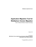 Application Migration Tool for WebSphere Version Migration