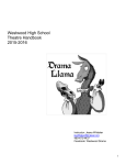 Westwood High School Theatre Handbook 2015-2016