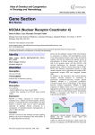 Gene Section NCOA4 (Nuclear Receptor Coactivator 4) Atlas of Genetics and Cytogenetics