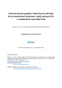 Internet-based cognitive behavioural self-help for premenstrual syndrome: study protocol for