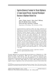 Cognitive-Behavioral Treatment for Chronic Nightmares in Trauma-Exposed Persons: Assessing Physiological