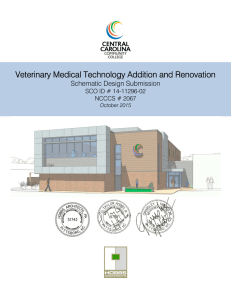 Veterinary Medical Technology Addition and Renovation Schematic Design Submission