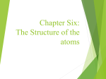 Chapter Six: The Structure of the atoms