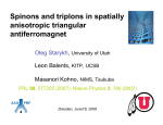 Spinons and triplons in spatially anisotropic triangular antiferromagnet Oleg Starykh