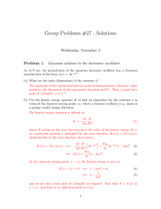 Group Problems #27 - Solutions Wednesday, November 2 Problem 1