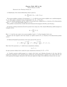 Physics 7910: HW # 03.