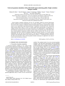 Universal quantum simulation with prethreshold superconducting qubits: Single-excitation subspace method