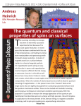 T  The quantum and classical properties of spins on surfaces