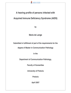 A hearing profile of persons infected with Maria de Lange