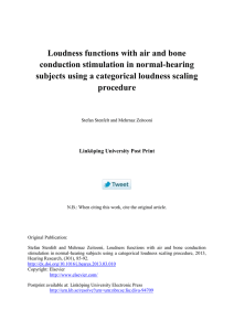 Loudness functions with air and bone conduction stimulation in normal-hearing