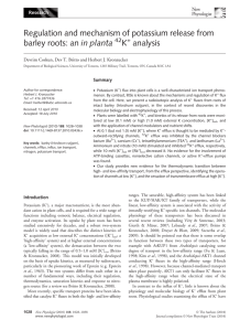 Regulation and mechanism of potassium release from K analysis