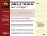 LESSON 3.3 WORKBOOK How can the immune system