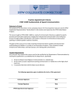 Teacher Appointment Criteria COM 11400 Fundamentals of Speech Communication Statement of Intent