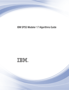 IBM SPSS Modeler 17 Algorithms Guide i