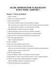 SO 200. INTRODUCTION TO SOCIOLOGY STUDY GUIDE: CHAPTER 1