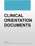CLINICAL ORIENTATION DOCUMENTS