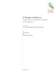 A Bridge to Reform: California’s Medicaid Section 1115 Waiver C