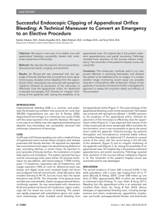 Successful Endoscopic Clipping of Appendiceal Orifice