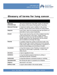 Glossary of terms for lung cancer A