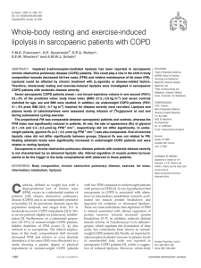 Whole-body resting and exercise-induced lipolysis in sarcopaenic patients with COPD